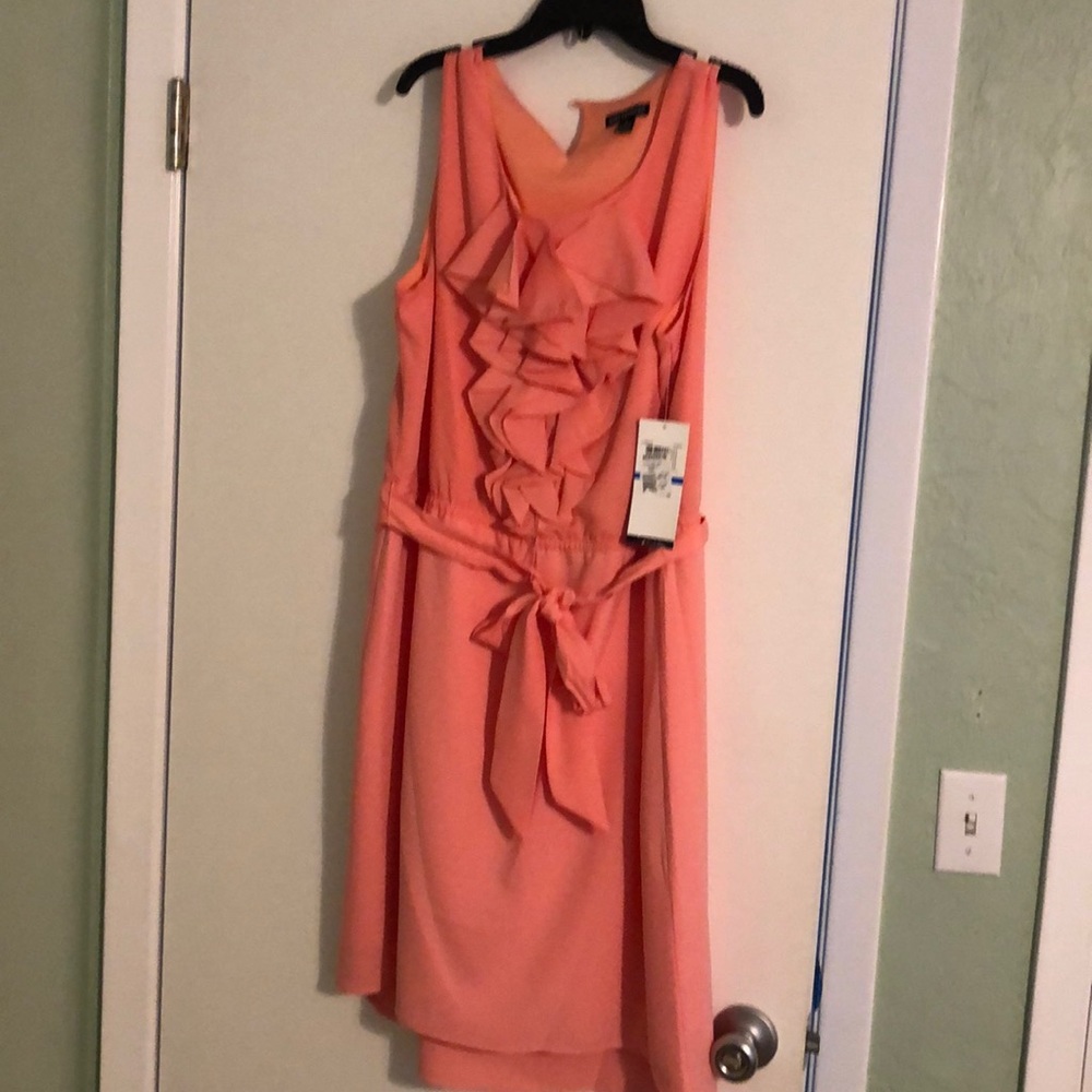 Peach colored dress